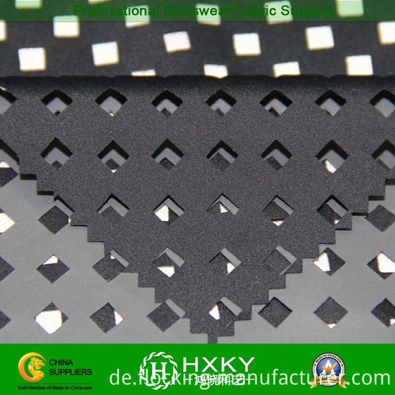 Coated Poly Pongee Fabric with Perforated Design